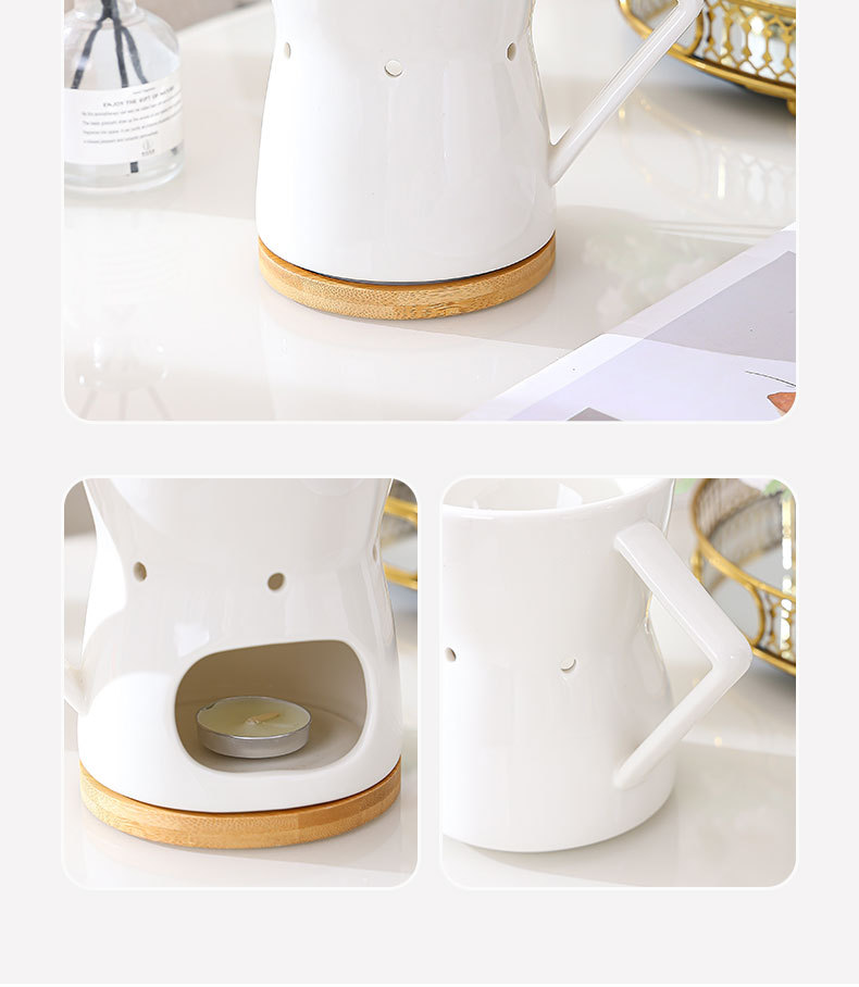 北欧创意陶瓷巧克力火锅炉冰淇淋芝士奶酪融化炉锅DIY蜡烛加热炉详情10