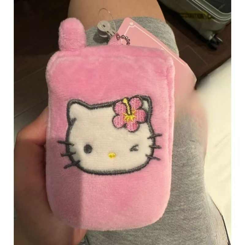 Mobile phone pendant doll Avail Sanrio Volkswagen hello Kitty retro Flip phone mirror pendant pic 3