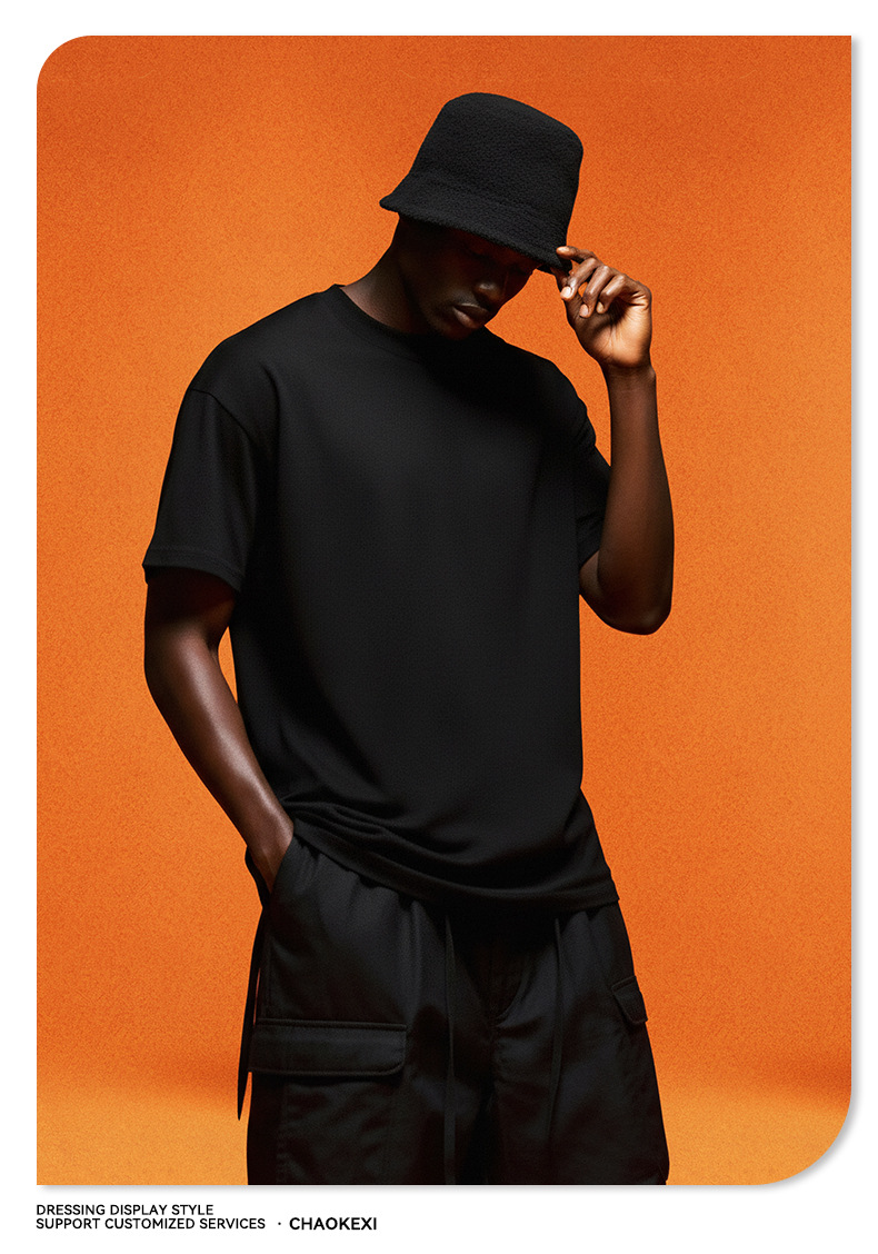 CKX男装2026春夏季305G重磅t恤男美式纯棉潮牌纯色短袖t恤男详情21