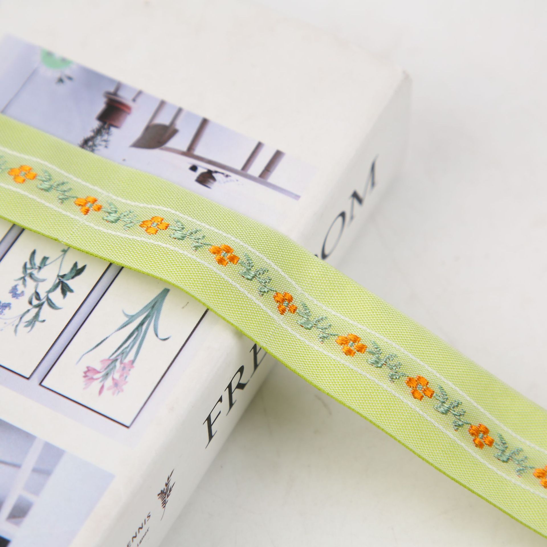 2.3cm primavera estilo primavera estilo étnico bordado jacquard cinturón hecho a mano DIY arcos correas accesorios para el pelo clips para el pelo zapatos y sombreros pic 9