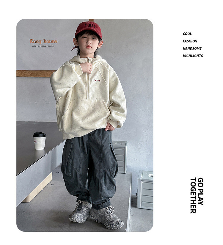 男童卫衣春秋款2025新款痞帅儿童装春季连帽长袖上衣运动男孩春装详情14