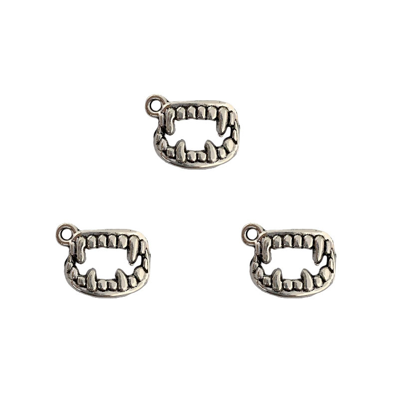 DIY zinc alloy Gothic blood-sucking teeth pendant accessories, personalized handcrafted earrings, necklaces, bracelets, pendant jewelry materials pic 3