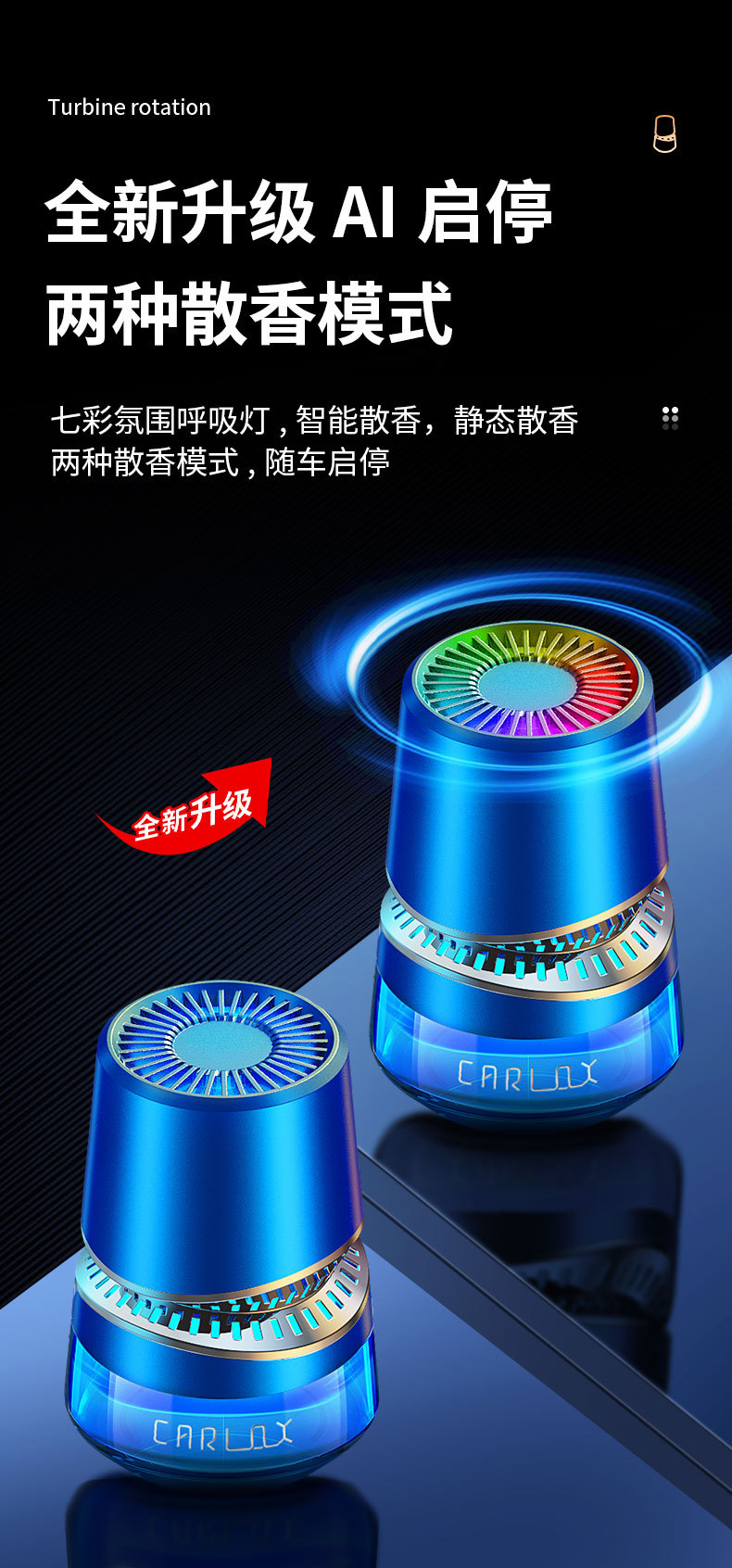 Car perfume spray decoration, high-end cup holder, aroma diffuser, car perfume atmosphere lamp, aroma diffuser, refreshing and deodorizing pic 9