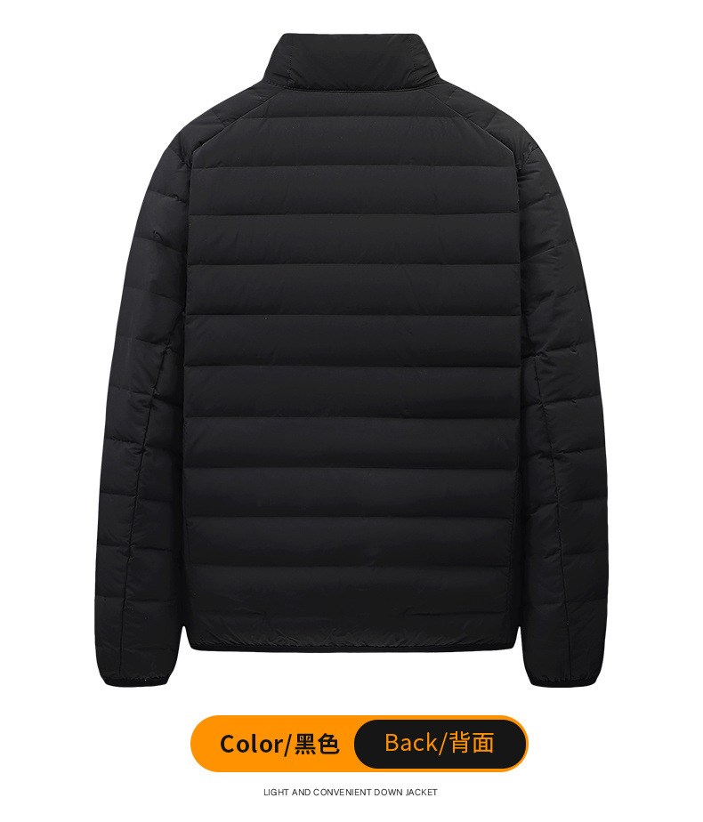 无缝轻薄羽绒服男短款冬季2025新款90白鸭绒轻便保暖潮连帽外套男详情22