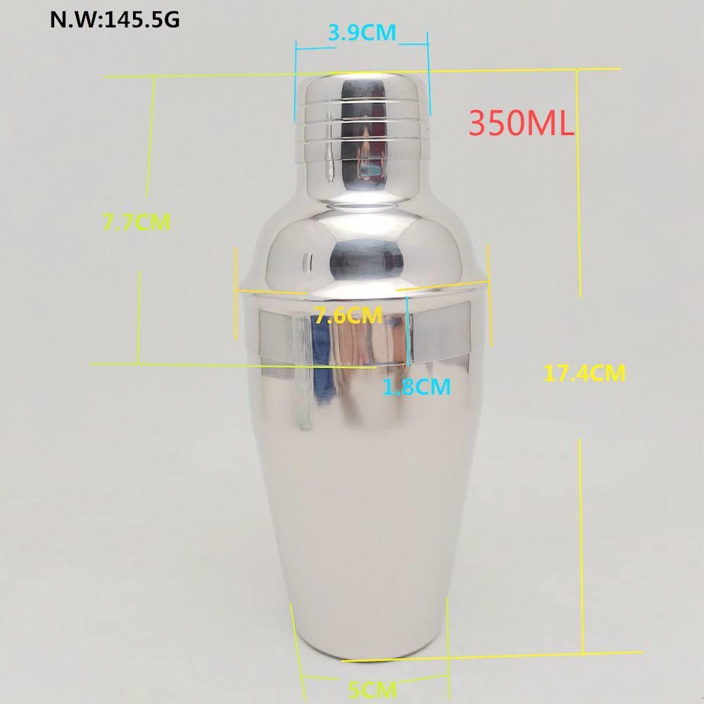 厂家直供跨境专业不锈钢调酒器 三段式手摇设计 250ml 350ml 550ml 750ml多尺寸选择 酒吧必备调酒神器 高品质手摇调酒器 酒吧家用多功能调酒工具详情5