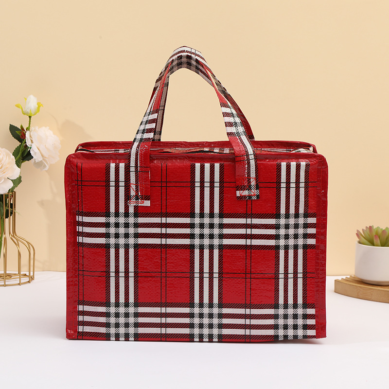 环保PP编织防水手提袋 时尚加厚衣服购物袋 家用篮子式购物袋 现货批发礼品袋 服装店专用购物袋详情5