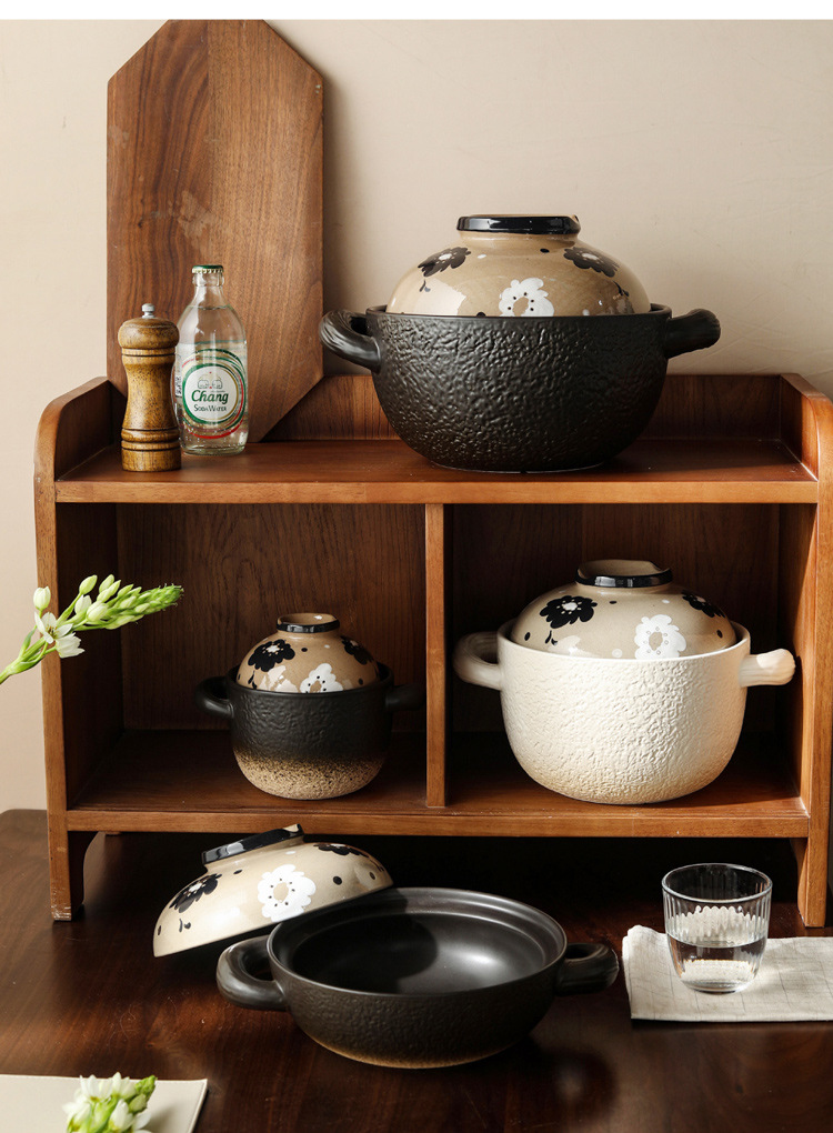 Cooking porridge 煲仔饭 dry cooking in a clay pot without cracking, gas stove special for making soup, ceramic soup pot for stewing soup, clay pot for household use pic 15