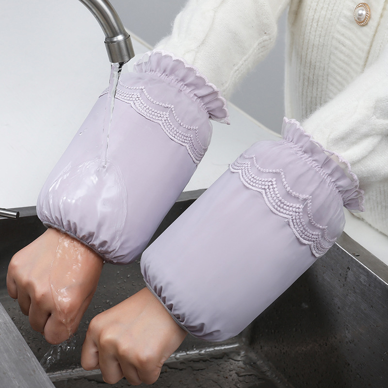 厨房防水袖套女款羽绒服防脏秋冬成人学生护袖耐脏家务办工袖套详情4