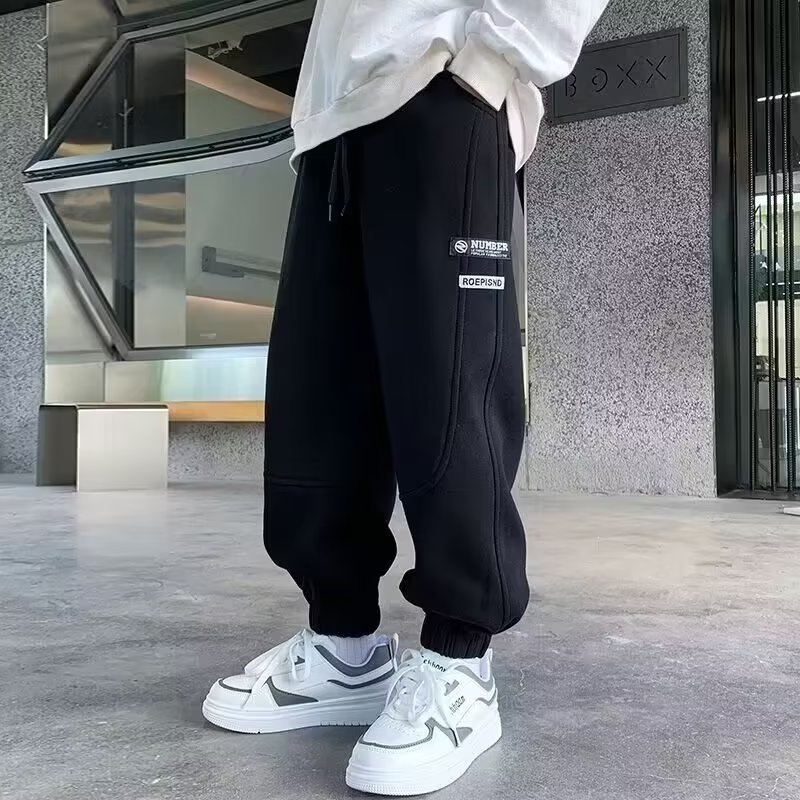 男童加绒裤子秋冬款2023新款儿童秋装运动长裤中大童休闲炸街卫裤详情16