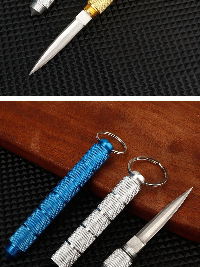 Outdoor fruit knife, multi-functional detachable storage tube knife, portable tea lifting knife, mini portable window breaker knife pic 9