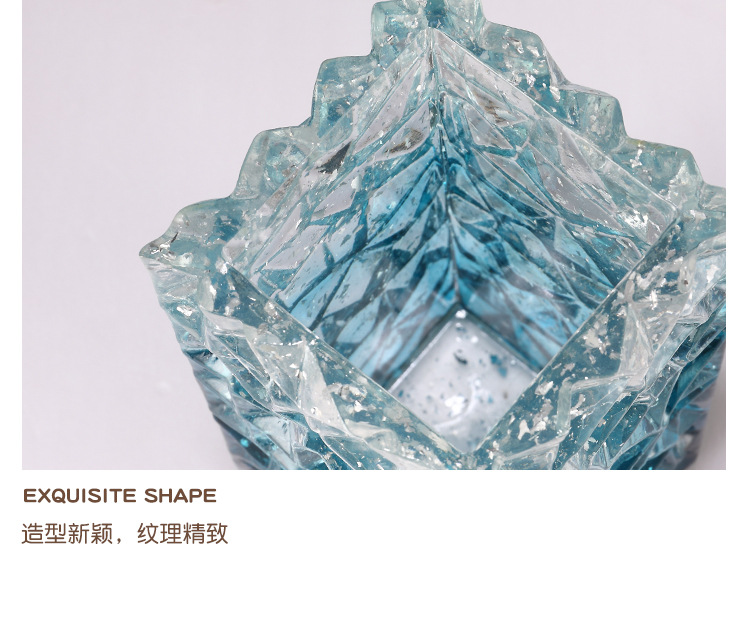 French-style high-end crystal resin vases for living room flower arrangements, European-style high-end entrance hall ornaments, and light luxury flower arrangements pic 6