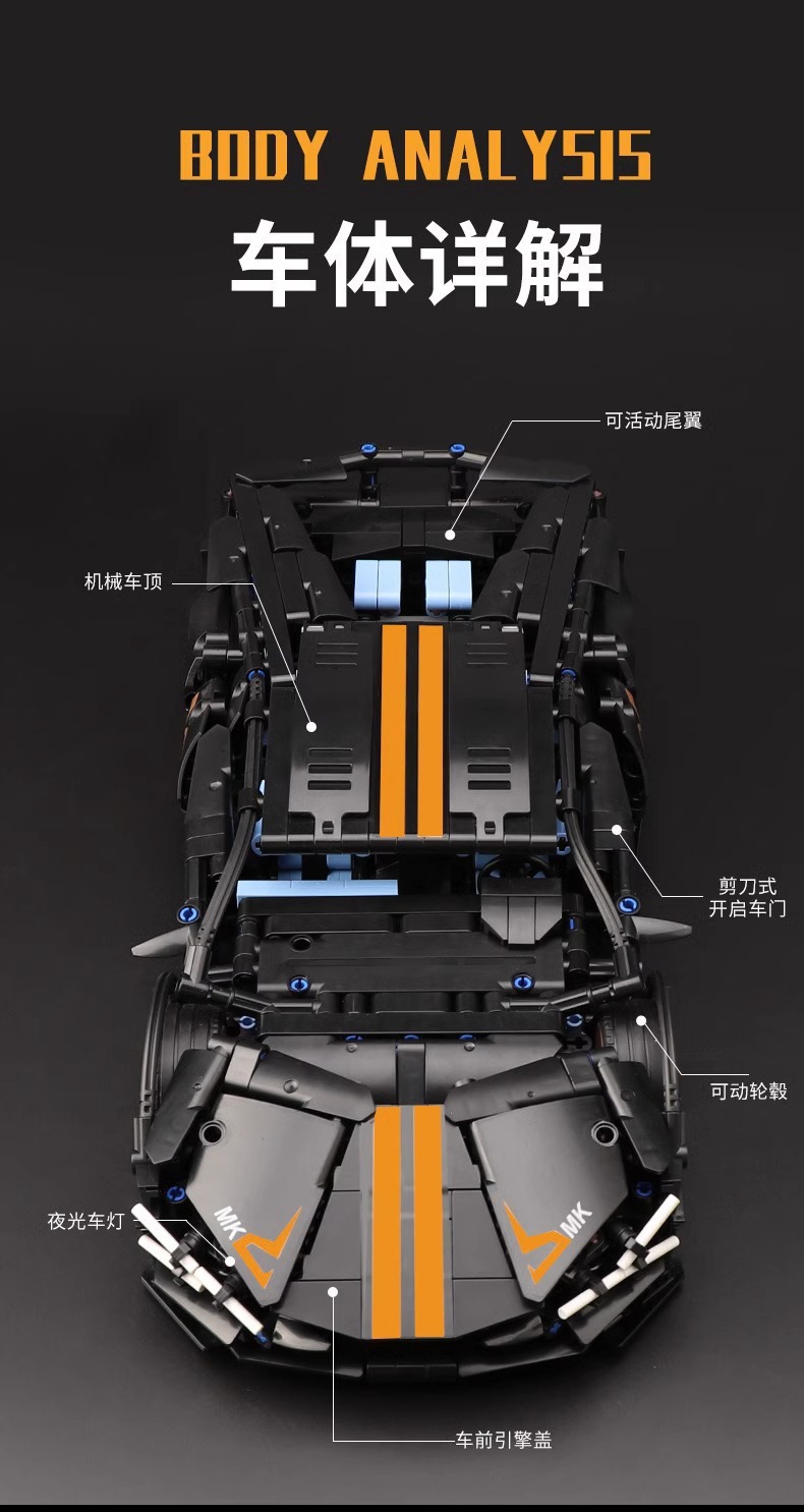 Compatible lego control remoto juguetes bloques de construcción coche ensamblado superrun niños juguetes coche de carreras modelo pequeño granular pic 3