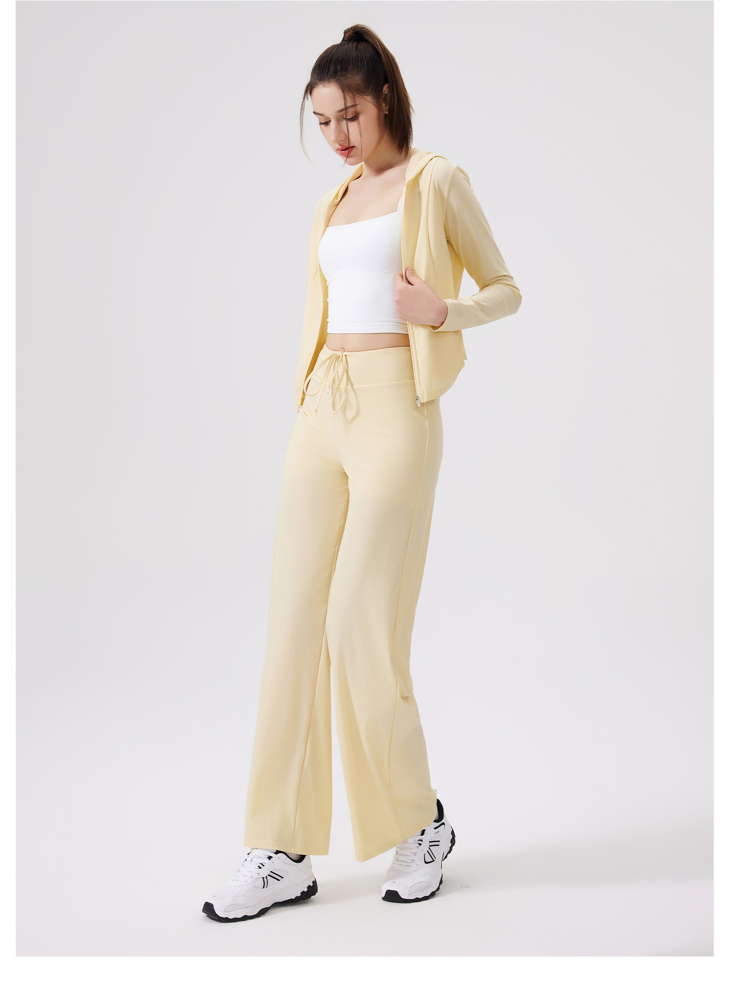 Sunshade, lightweight, anti-嗮, cool-feeling jacket, hooded, sporty loose top, casual yoga coat, checkered sun-protective clothing pic 24