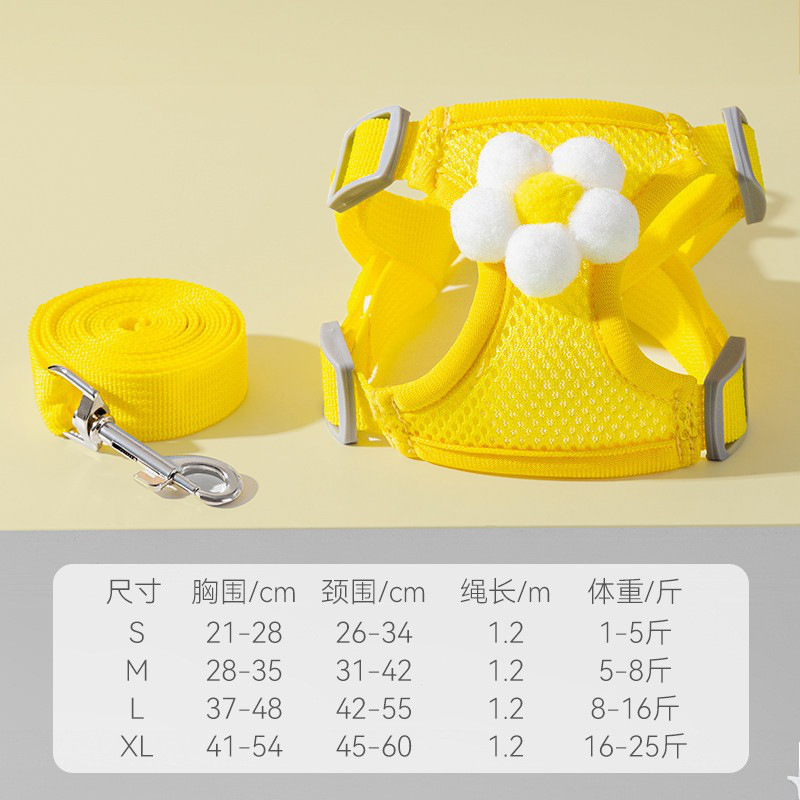小狗狗牵引绳背心式遛狗绳子泰迪比熊小型犬胸背带外出狗链子宠物详情10