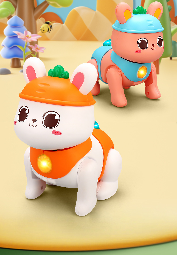 婴儿电动摇摆跳跳兔音乐灯光蹦跳爬行动物宝宝儿童益智玩具批发详情3