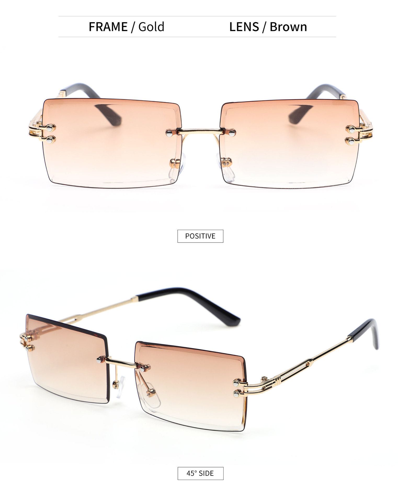 金属无框太阳镜女士批发眼镜时尚欧美方框超轻男款眼镜防晒墨镜详情16