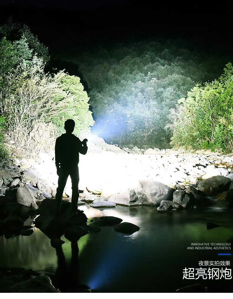 Cross-border best-selling octa-core flashlight, outdoor multi-functional led strong light, usb rechargeable, ultra-bright outdoor one-piece consignment pic 20