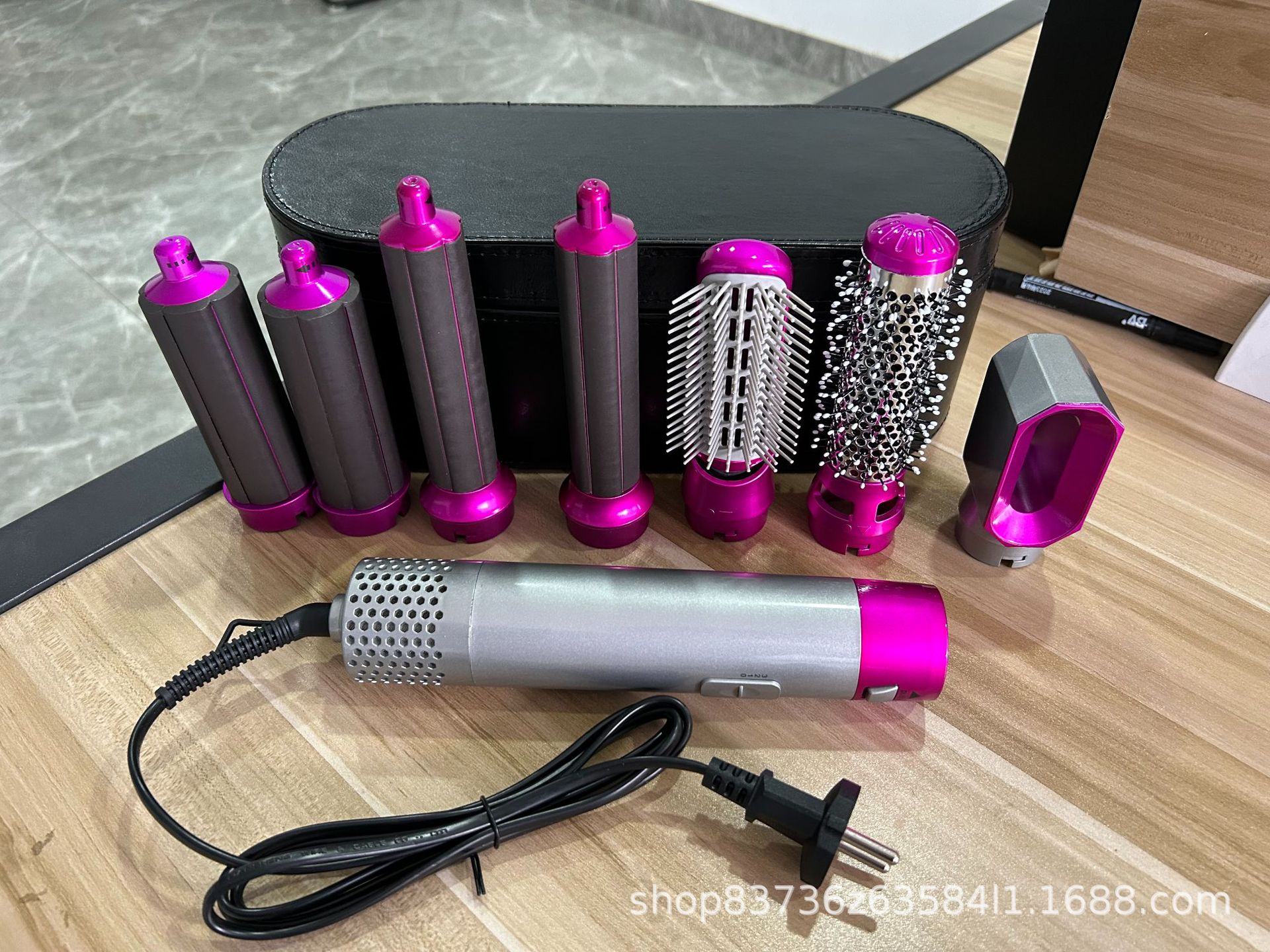 跨境热卖6合1卷发棒卷发器热风梳造型大波浪卷直发两用美发造型器详情28