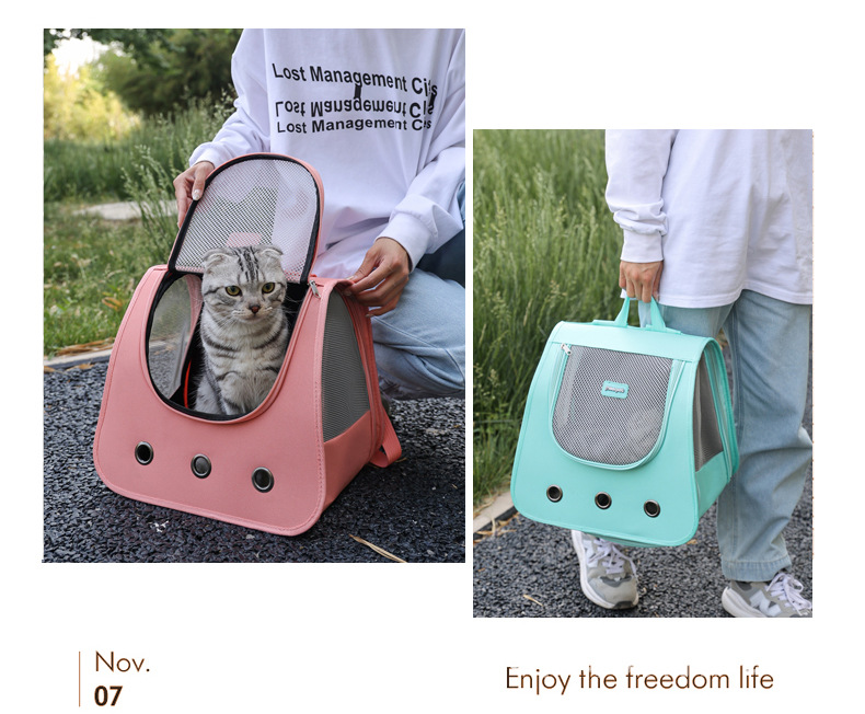 Cat bags, pet bags, portable hand-held backpacks, breathable, suitable for all seasons, cat and small dog pet supplies pic 11