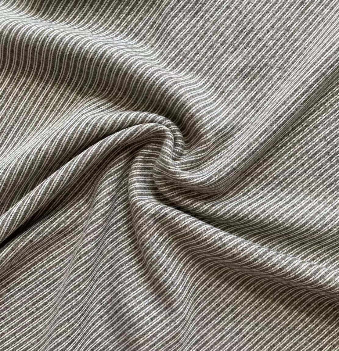 815# sheepskin TR fleece texture double vertical stripe letter stripe yarn-dyed fabric striped base layer pants in stock pic 1