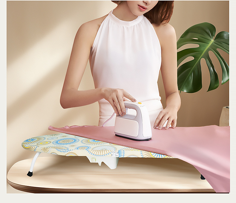 Desktop folding ironing board, small household ironing table, ironing clothes, hanging storage, easy to store, portable ironing board pic 17