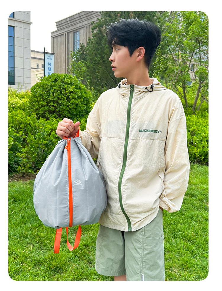 Yitu Warner Heim backpack, foldable portable storage bag, large capacity basketball bag, drawstring bag, drawstring backpack pic 20