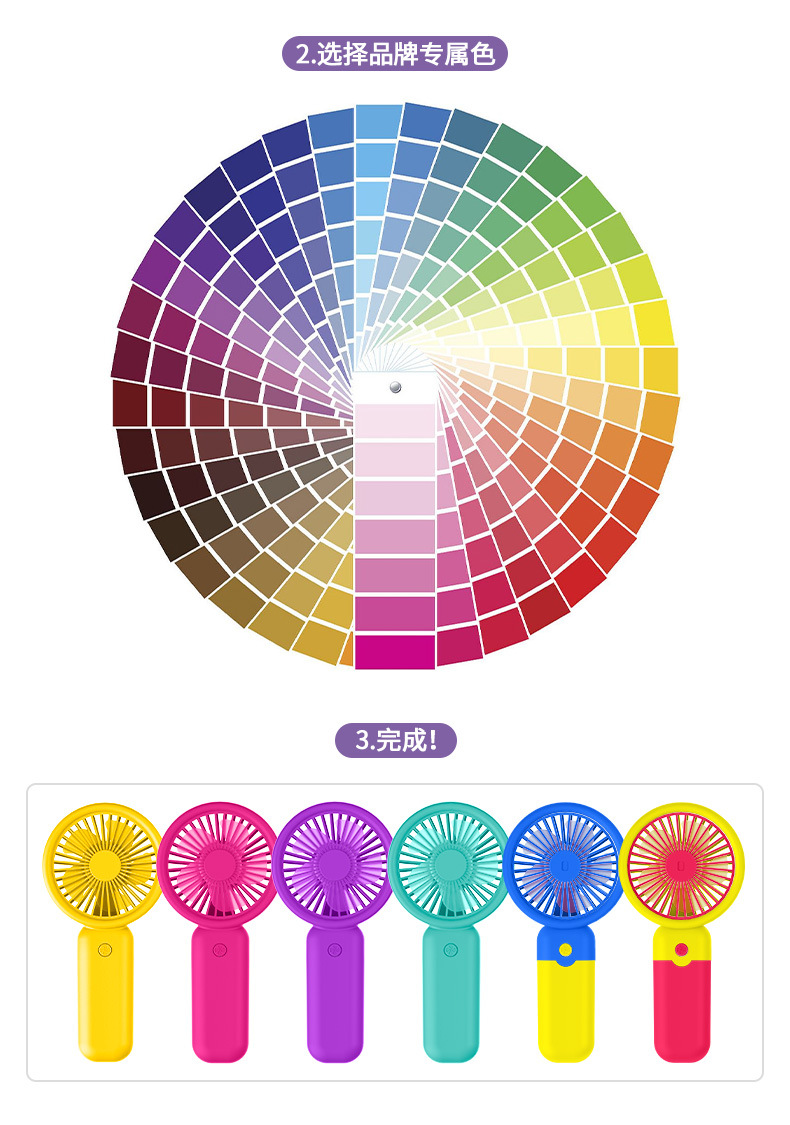 2025手持风扇充电款长续航迷你学生随身便携卡通usb小风扇礼品详情3
