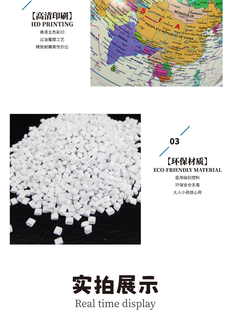 Globe ornament, antique, light luxury, high-definition handicraft, 20cm, white office for administrative regions, school, student teaching AIDS wholesale pic 9