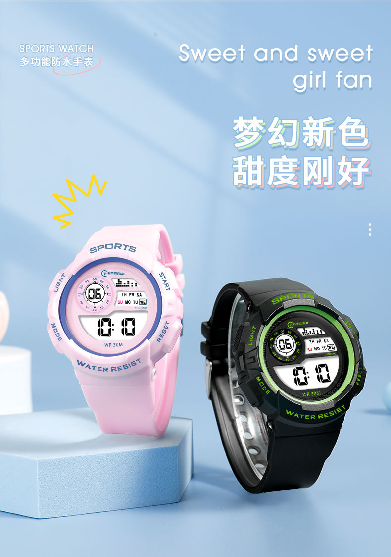 Best-selling electronic wristwatch for high school students, children, men, sports and swimming, waterproof watch with luminous dial for women pic 6