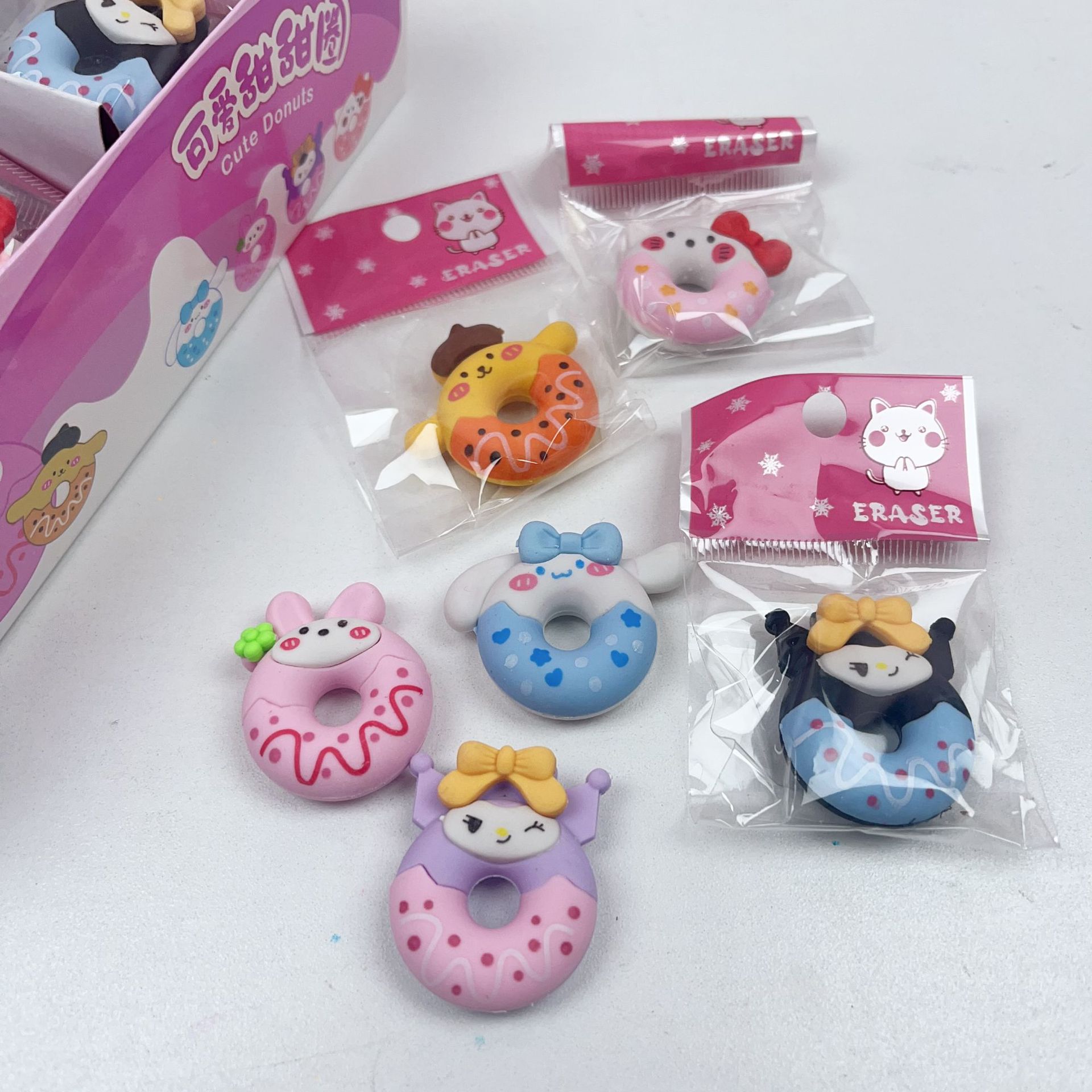 甜甜圈橡皮擦创意可爱卡通造型幼儿园儿童学生小礼品奖励品文具详情5