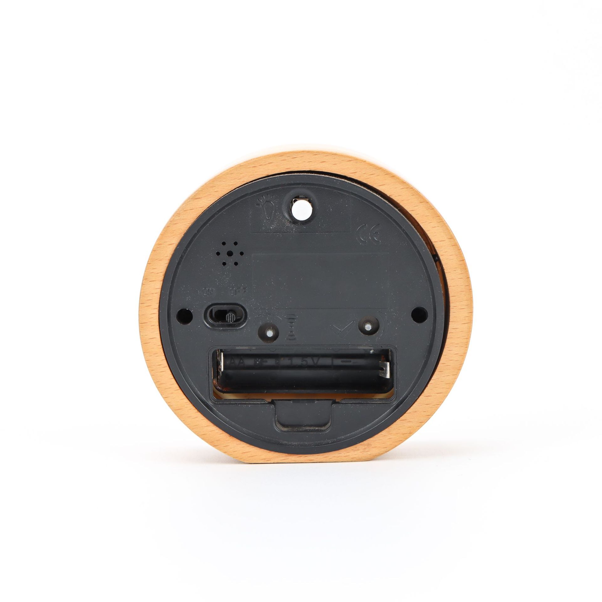 简约实木闹钟原木时钟创意夜光起床神器学生贪睡懒人多功能详情3