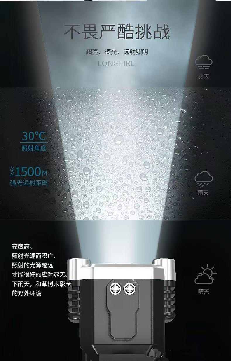 Best-selling car safety hammer LED flashlight, USB charging with magnetic COB side light, outdoor multi-purpose flashlight pic 12