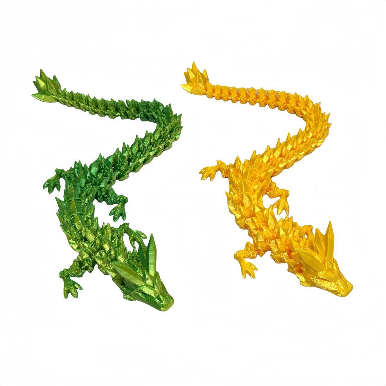 3d打印关节龙跨境热销摆件关节可活动创意水晶龙手办玩具装饰批发详情2