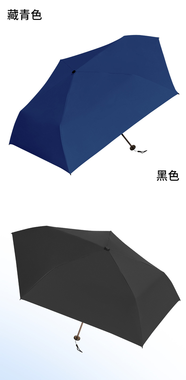 三折六骨超轻碳纤维黑胶面料防晒伞防紫外线晴雨两用口袋雨伞现货详情20