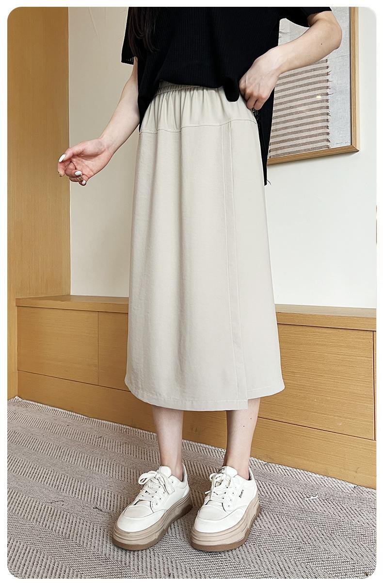 2024夏季新款女士高腰显瘦米兰醋酸皱裙裤 休闲宽松百搭阔腿裤 垂感休闲裤详情11