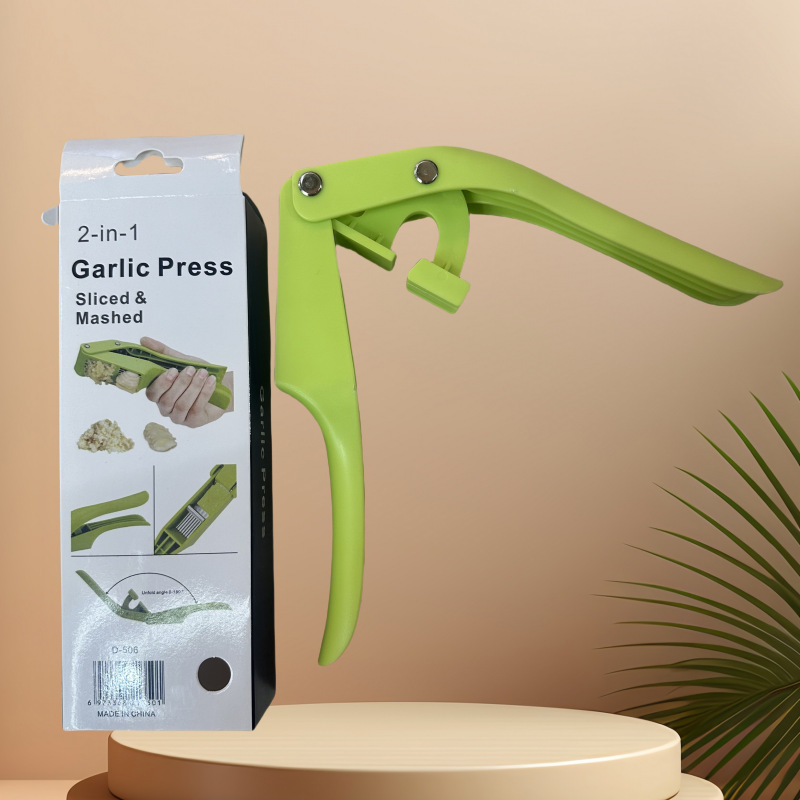 Cross-border stainless steel two-in-one manual garlic press, garlic pounding machine, multi-functional garlic cutter, garlic picker, household garlic puree press pic 5