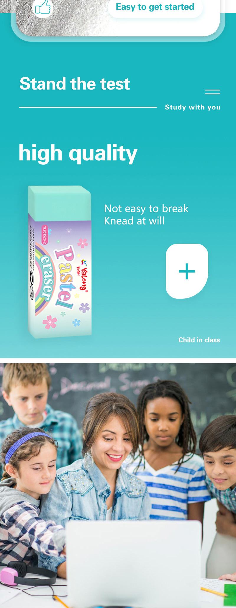 The popular cubic design eraser made of rubber TPR material in foreign trade, student/office pencil eraser pic 5