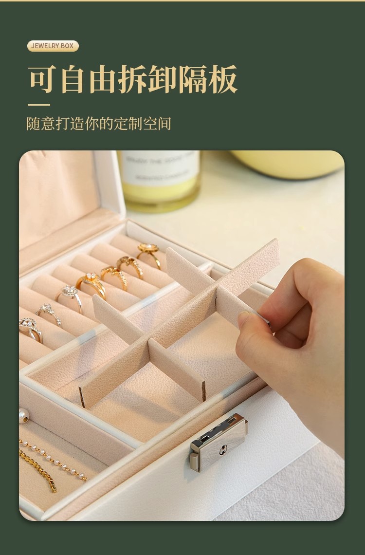 New free shipping large storage box, double-layer jewelry, multi-specification storage, cosmetics, home and dormitory, dust-proof and multi-functional pic 8