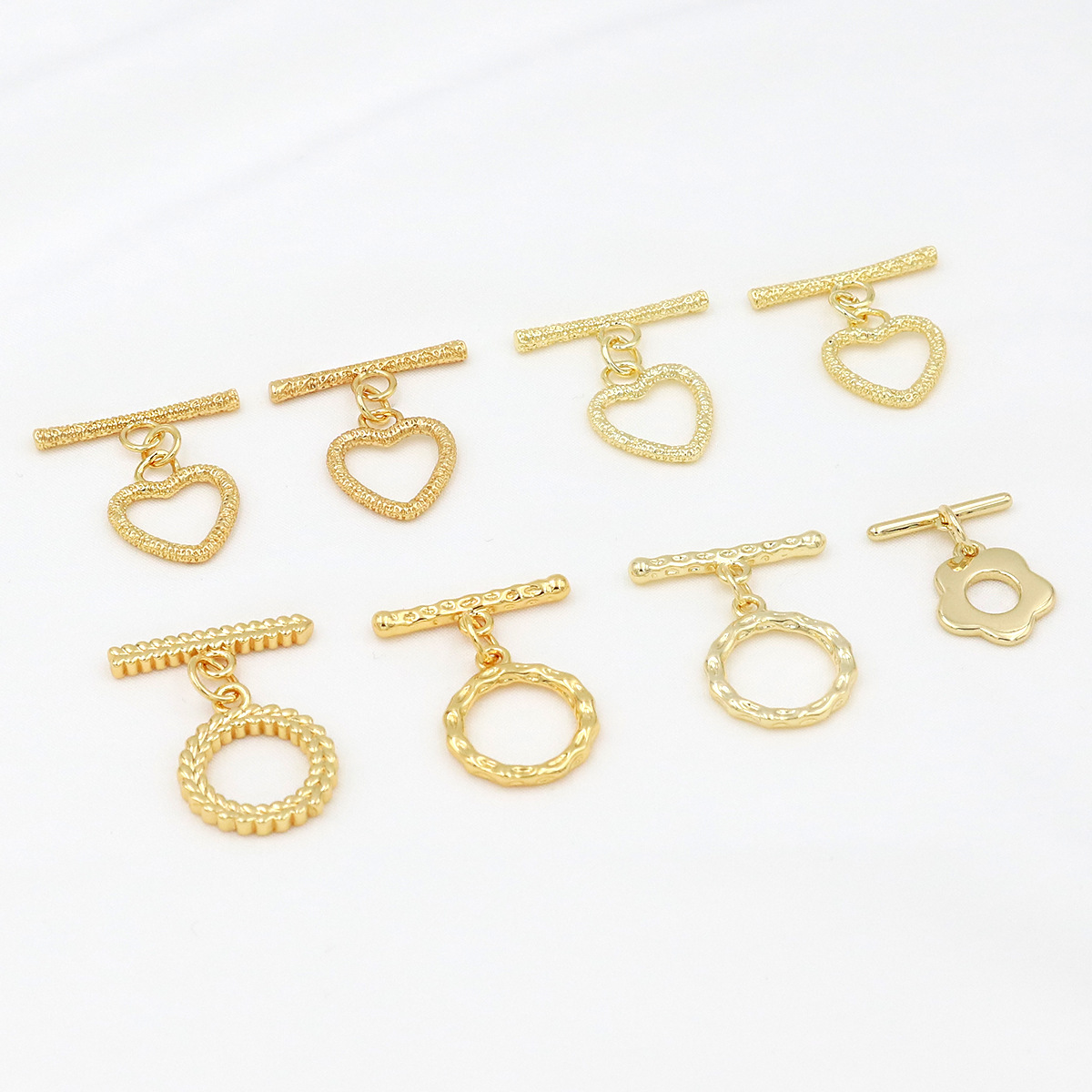 Color-preserving pure copper plated with 18K real gold OT clasp necklace bracelet ending connection clasp diy accessory factory B65 pic 12