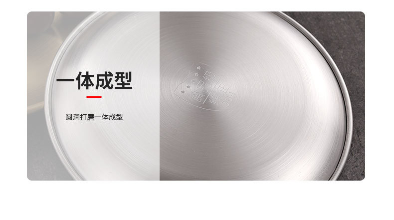 304 stainless steel plate, ins coffee shop tray, Korean-style round plate, bone-spitting plate, custom logo, factory direct sales pic 11
