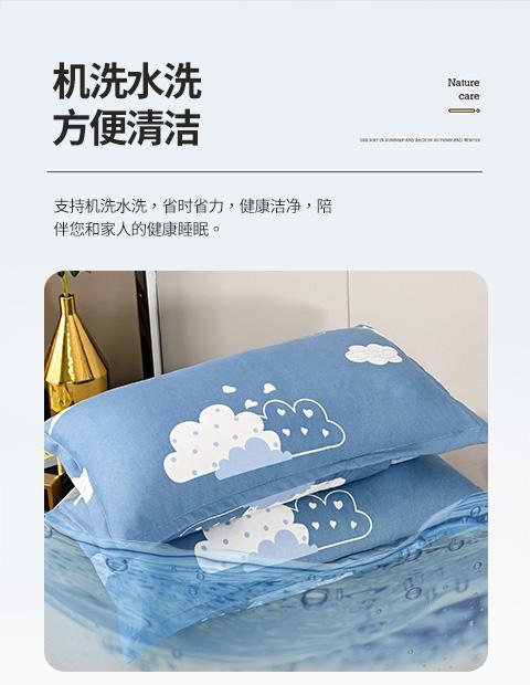 Class A pillow, home neck protection, pure cotton pillow core, hotel dormitory high pillow, non-collapsing pillowcase, cartoon couple set pillow pic 8
