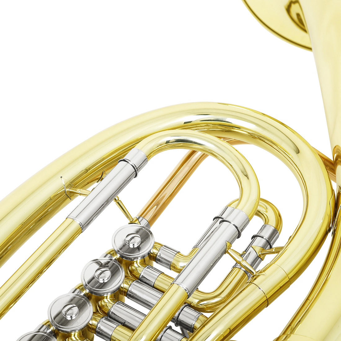 Wholesale of SLADE phosphor bronze four-key flat keyboard bass horn, school band horn, brass instruments, 4-key flat keyboard horn, large holding horn pic 12