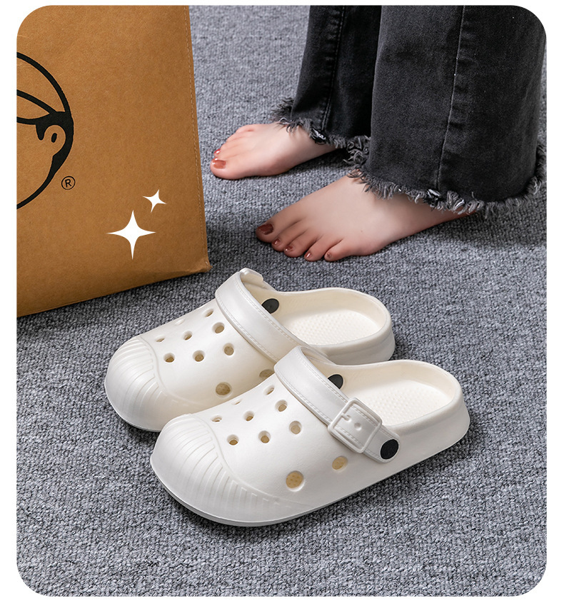 洞洞鞋贝壳头外穿高跟夏漂流增高情侣包头拖鞋厚底男沙滩鞋详情27