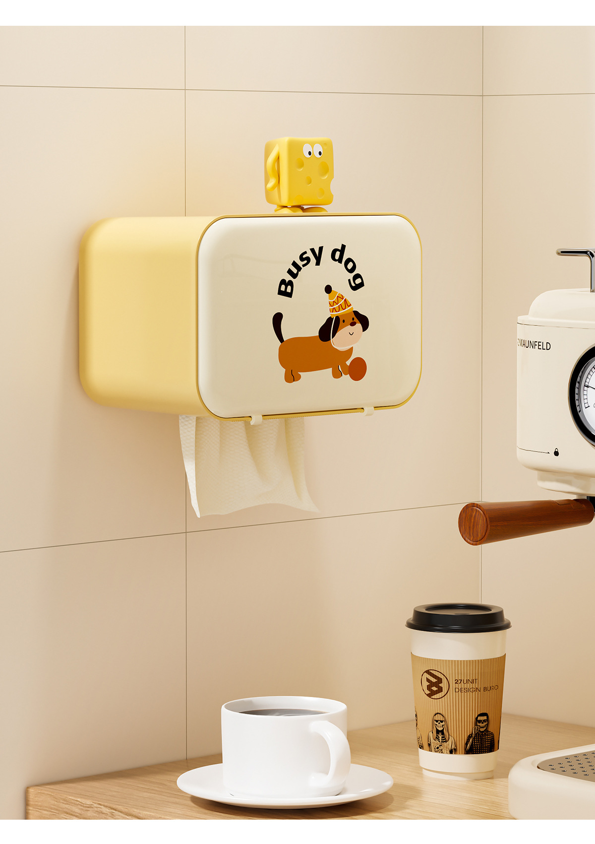 卡通纸巾盒卫生间抽纸盒家用壁挂式免打孔防水纸巾架置物架收纳盒详情11