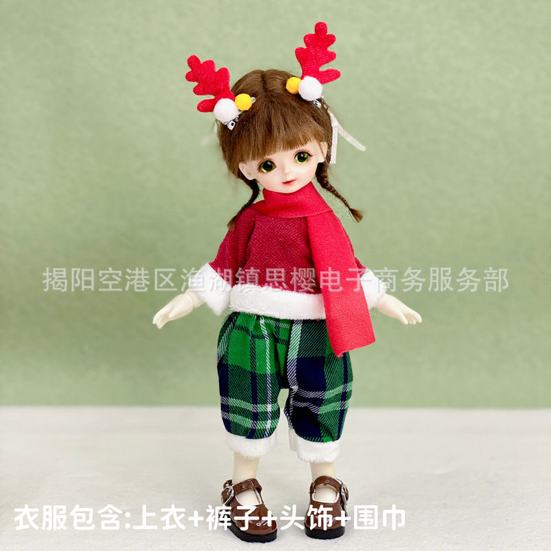 6分bjd娃娃换装衣服洛丽塔套装30厘米洋娃娃裙子连衣裙制服女仆装详情23