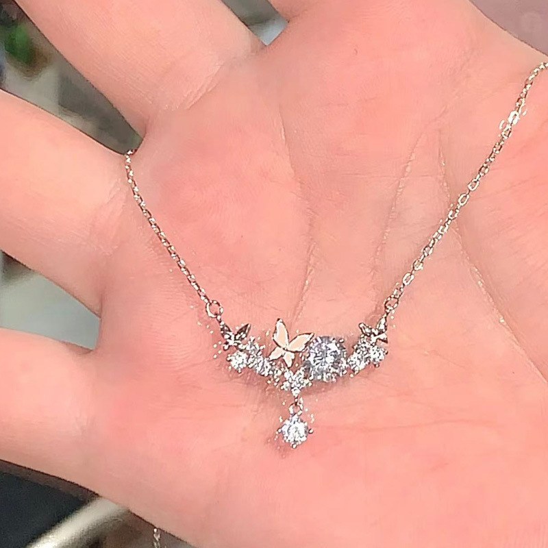 「与春同频」流苏蝴蝶项链2025新款时尚轻奢甜美设计感锁骨链详情3