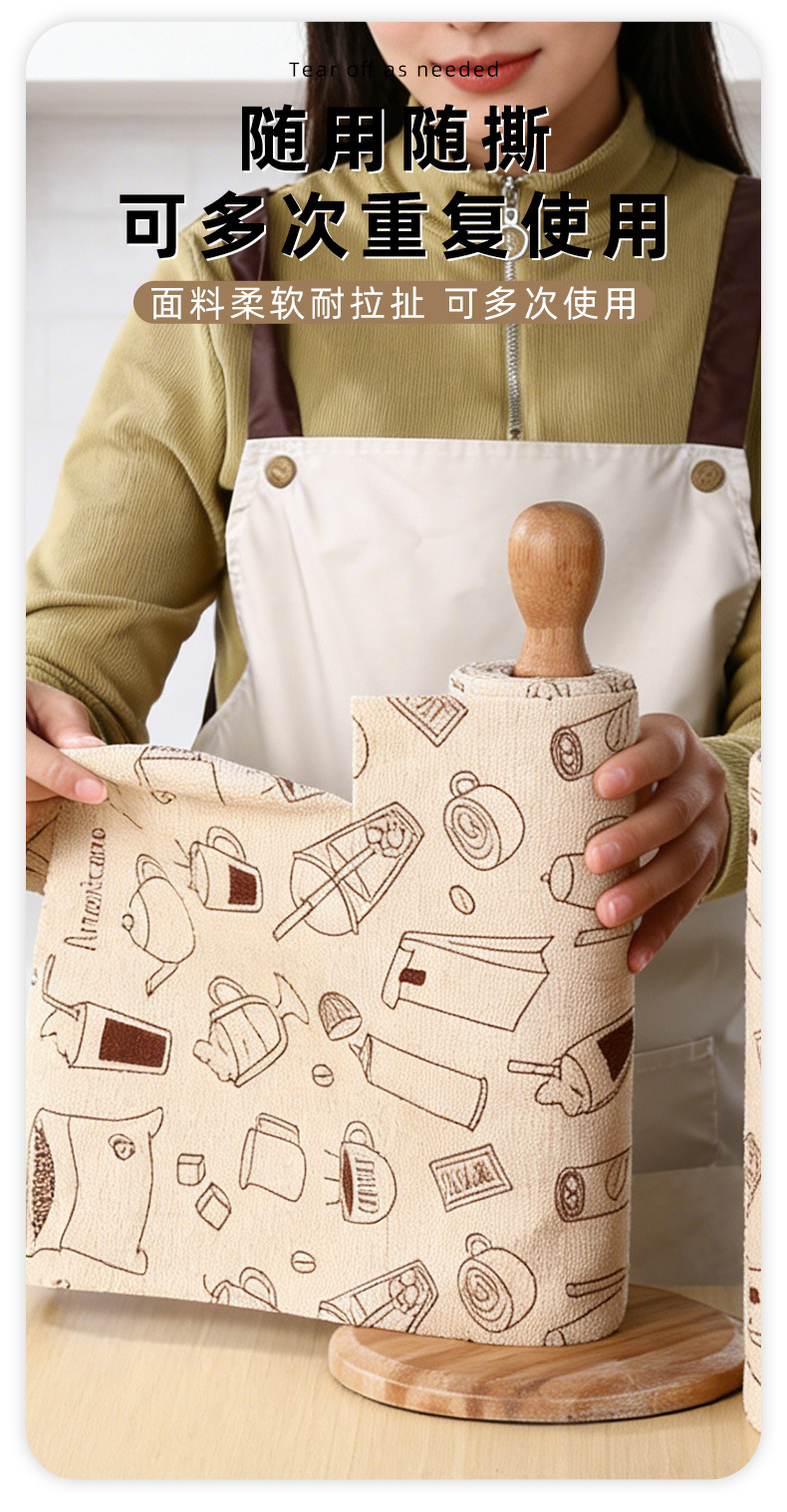 跨境手撕毛巾抹布点断式周抛懒人洗碗布厨房家用不掉毛加厚百洁布详情4