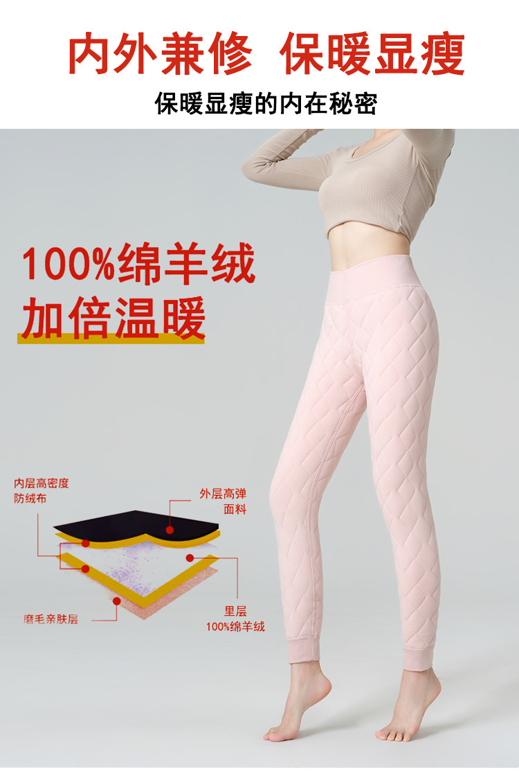 羊毛保暖裤女外穿秋裤冬季加绒加厚打底裤高腰东北特厚羊羔绒棉裤详情9