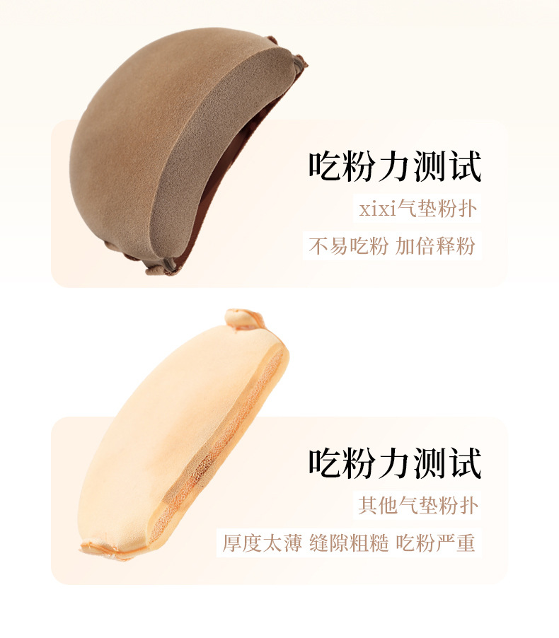 xixi Li Beibei Porcelain Solid Super Soft Powder Puff, not easy to absorb powder, dry and wet dual-purpose foundation liquid powder special makeup sponge pic 5
