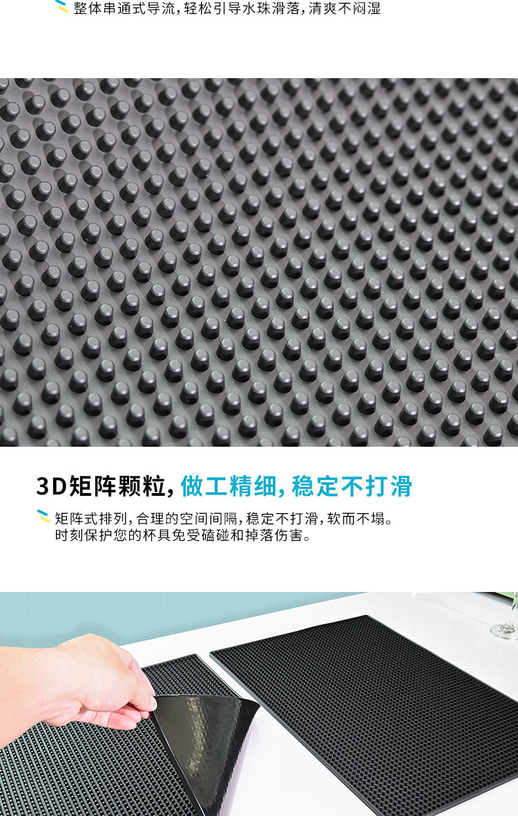 吧台垫沥水垫隔热桌面保护调酒咖啡机桌面滤水隔水隔热防滑杯垫详情8
